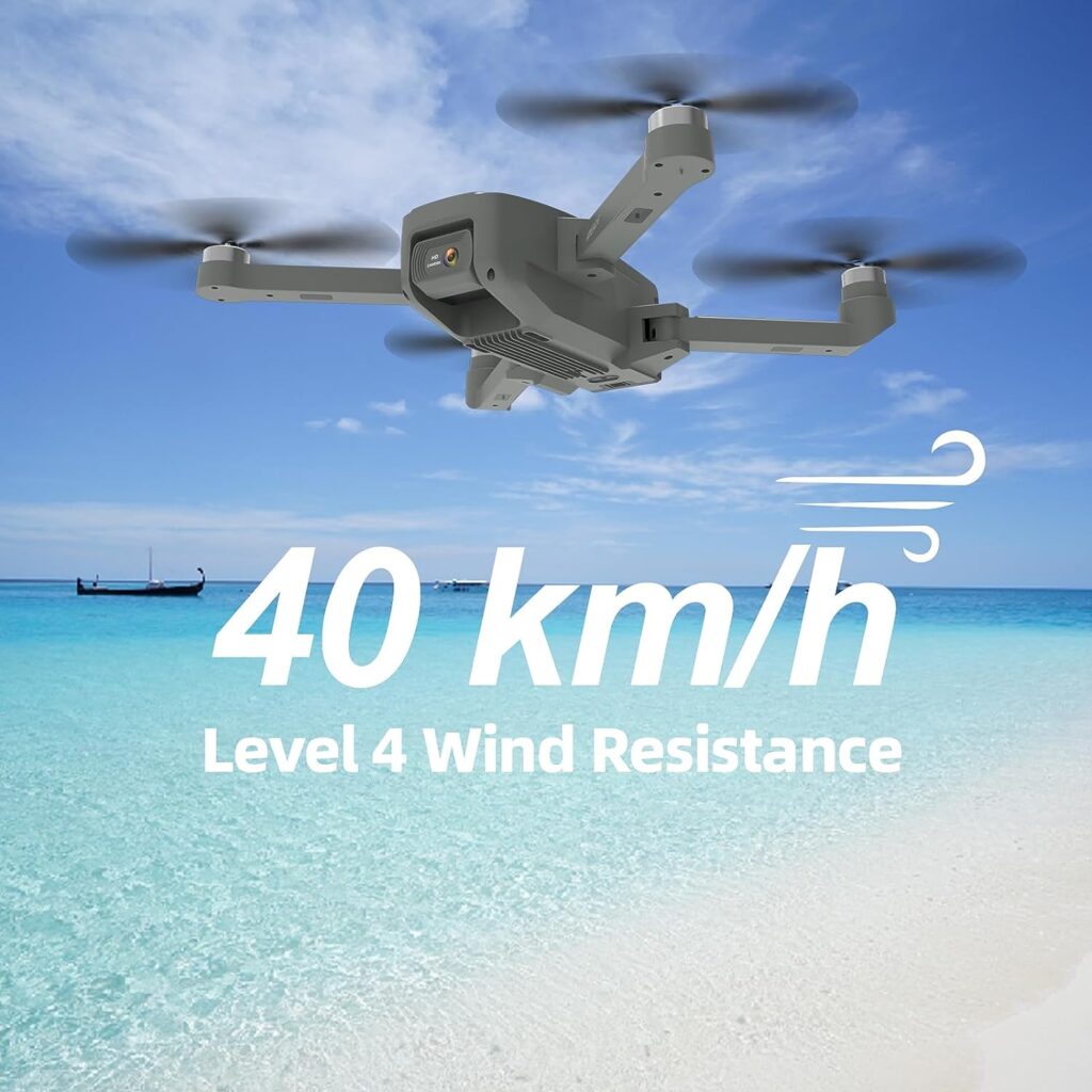 Brushless Motor Drones with 2 Cameras 40KM/h MAX Wind Resistance Class 4 for Adults 5GHz WIFI FPV Drone with HD Camera RC Quadcopter for Beginners 2 Batteries 30 Minutes idea16 UAV