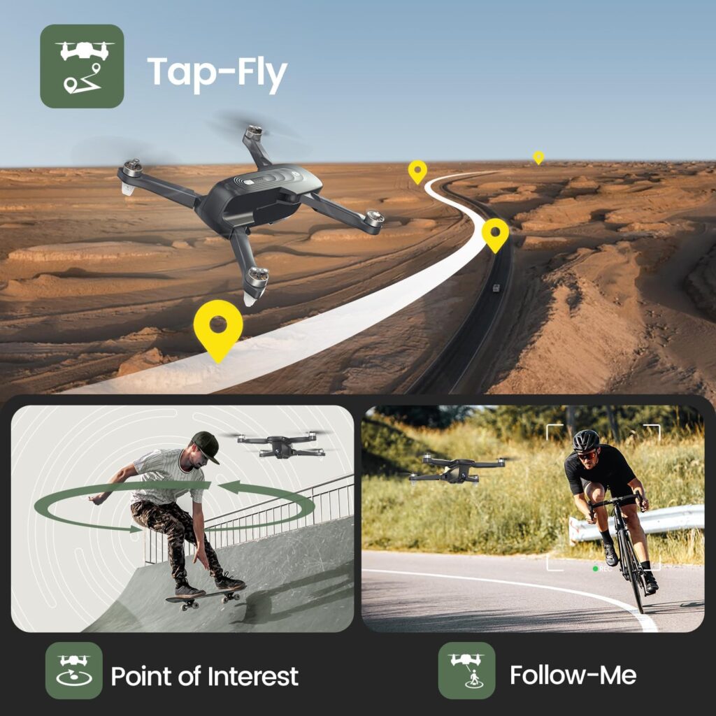 Holy Stone GPS Drone with 4K Camera for Adults - HS175D RC Quadcopter with Auto Return, Follow Me, Brushless Motor, Circle Fly, Waypoint Fly, Altitude Hold, Headless Mode, 46 Mins Long Flight